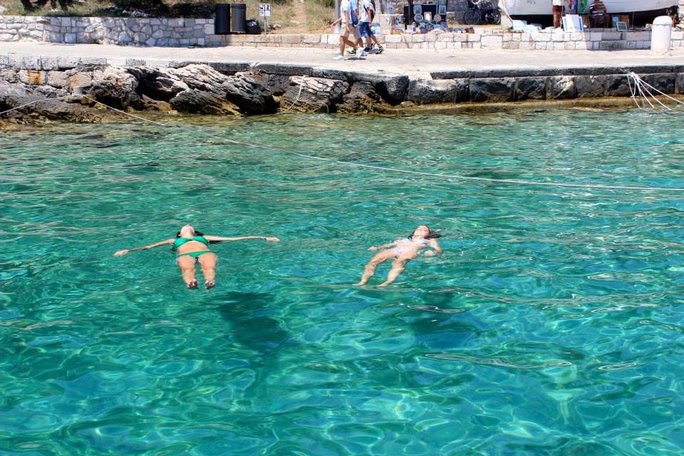 swimming sailing Croatia